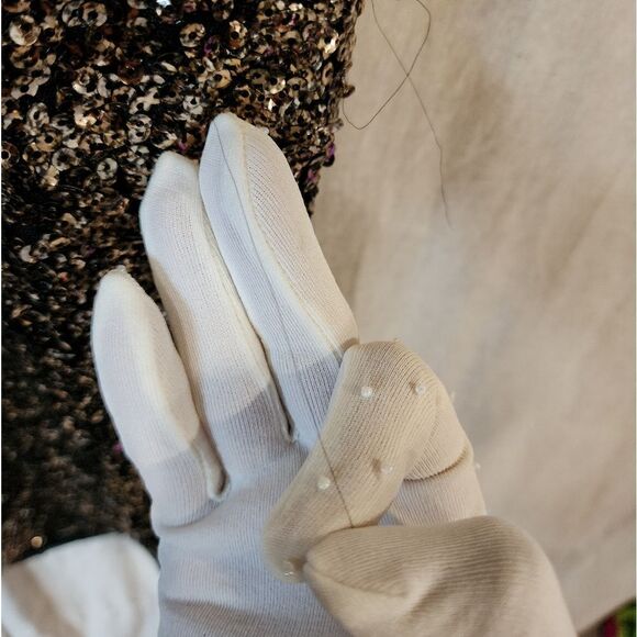 Aidan Mattox Black With Good Sequin Illusion Dress - Picture 15 of 17